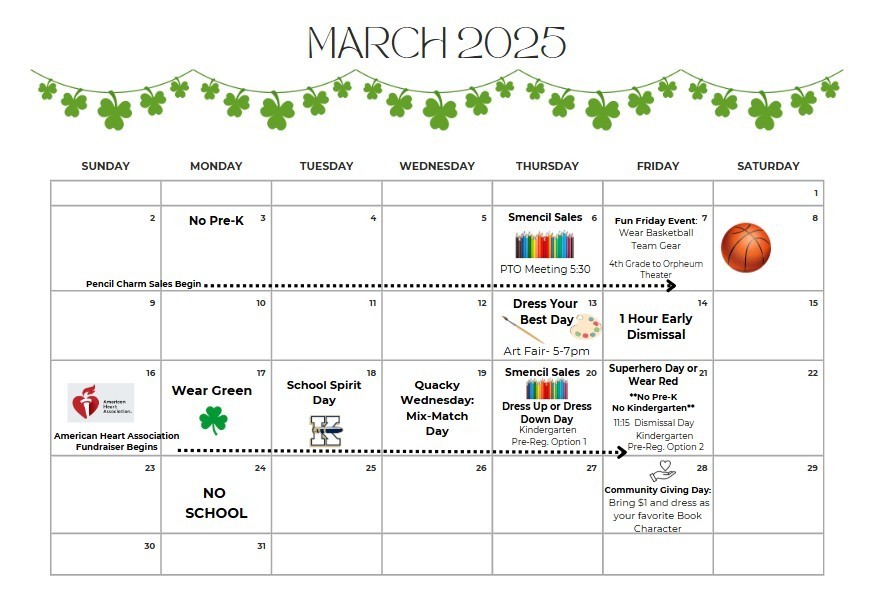 March Calendar