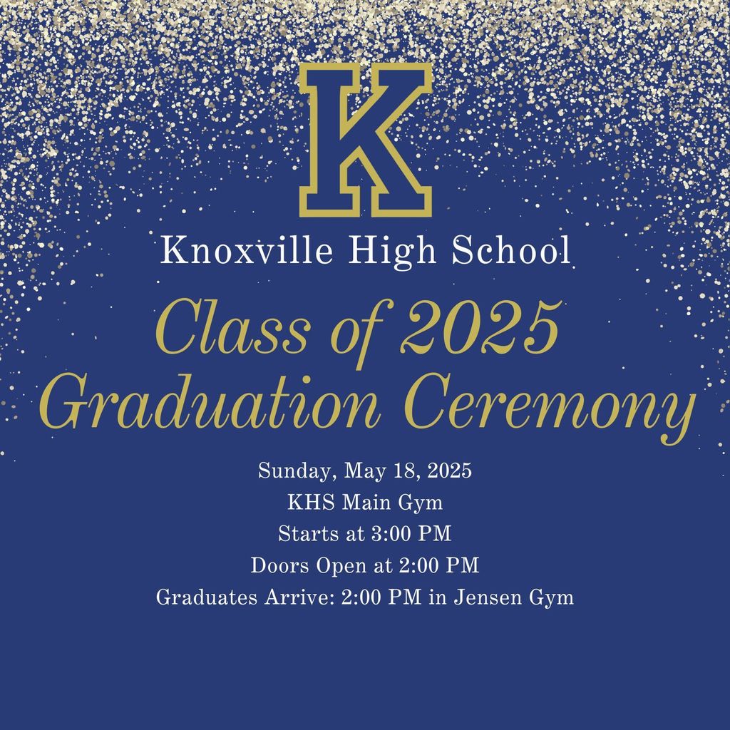The graduation ceremony for the class of 2025 is this sunday, may 18 in the KHS main gym.