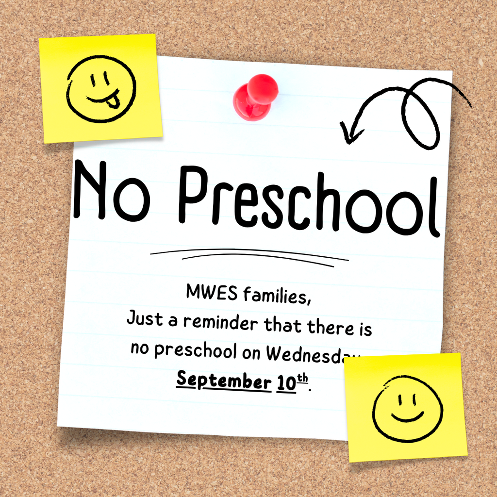 No preschool Wednesday.