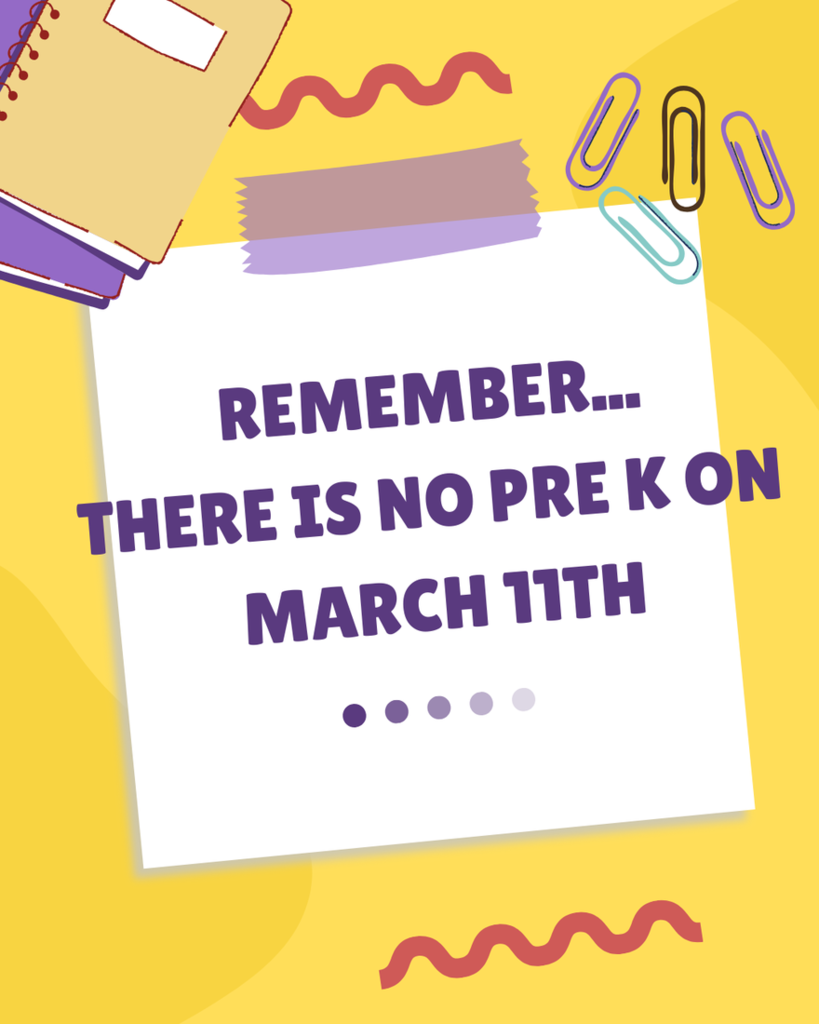 No pre k on March 11th 