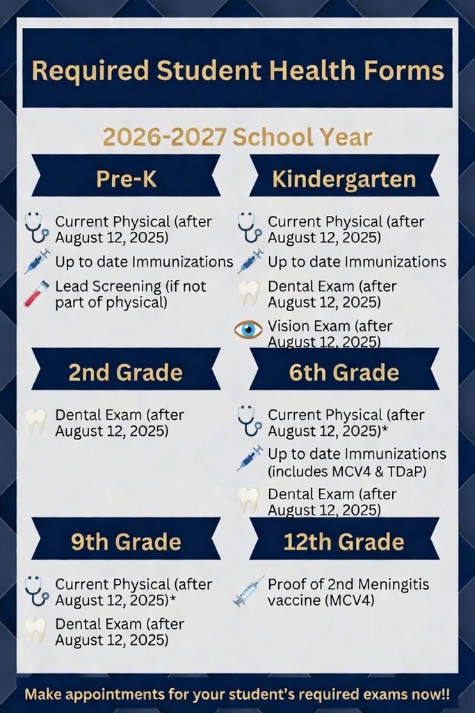 Student health forms