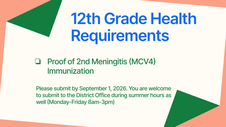 Seniors need proof of a 2nd meningitis vaccination