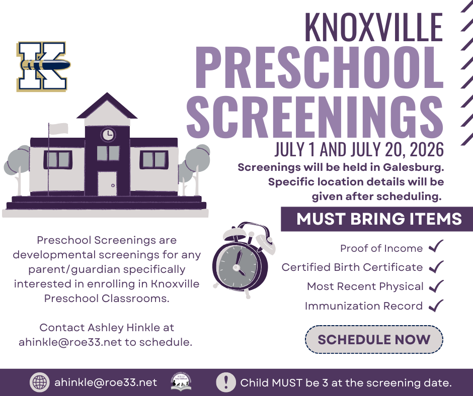 MWES Pre K Screening Dates