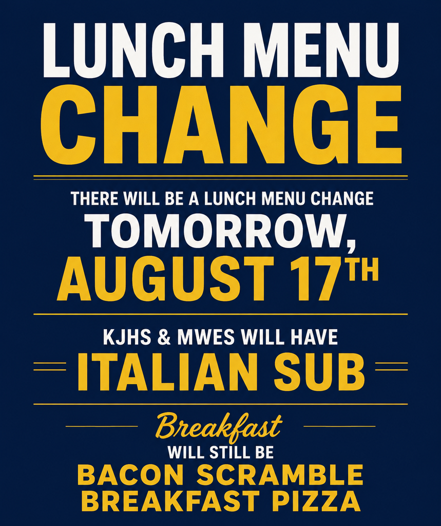 Lunch Menu Change 