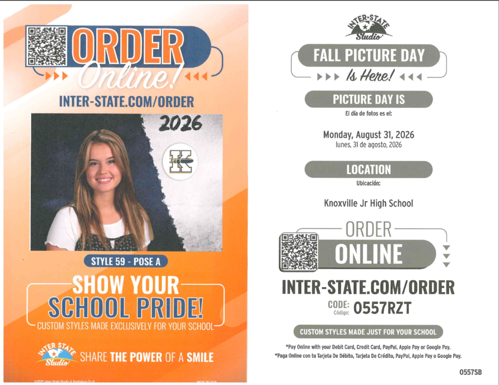 KJHS Picture Day Form