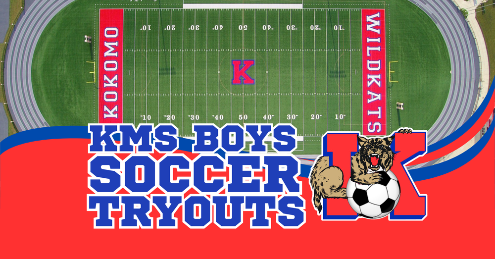 soccer field kokomo middle school  boys soccer tryouts cat logo with soccer ball