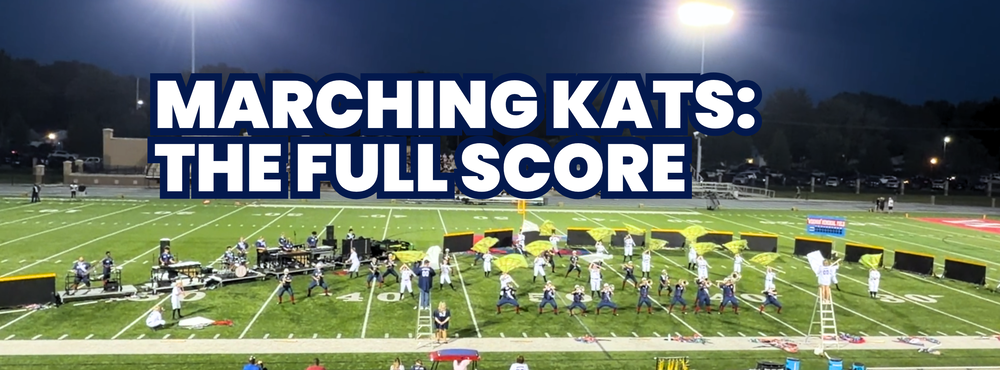 Marching Kats: The Full Score marching band on football field