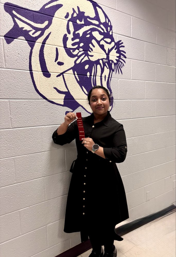 Senior Movisha Servai placed sixth in Prose at the Indiana State Speech Meet.