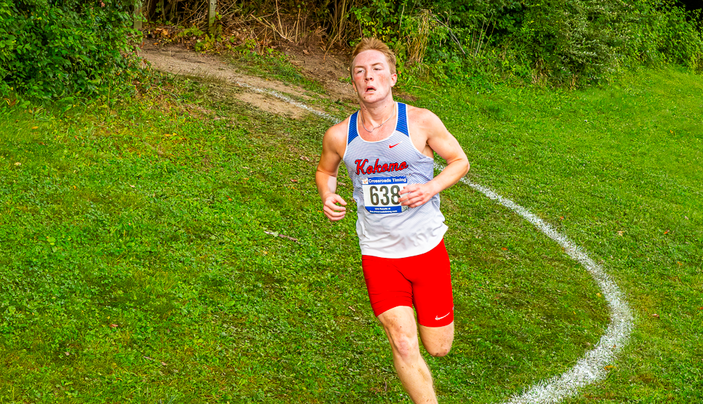 Cooper Cage competes at the Jacob Graff Invite in Logansport.