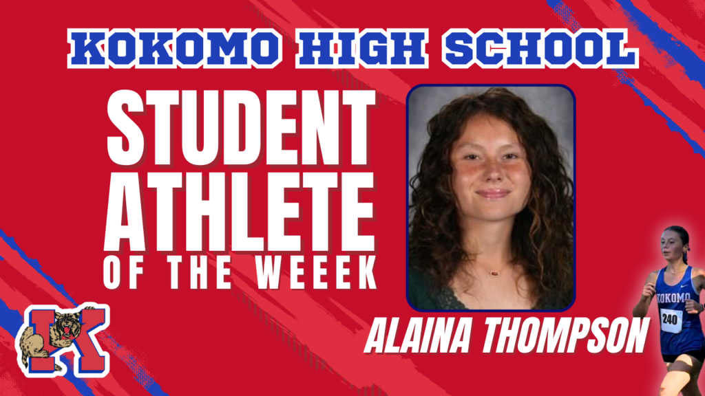athlete of the week smiling girl with brown hair running
