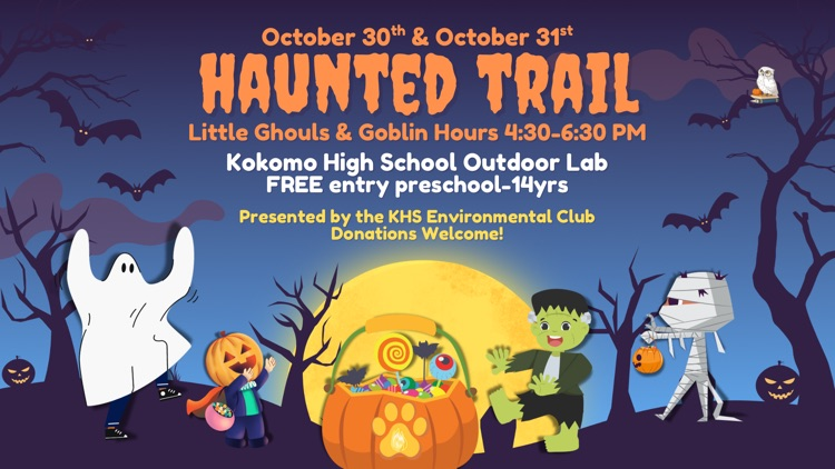 haunted trail moon kid Halloween costumes ghost mummy Forrest