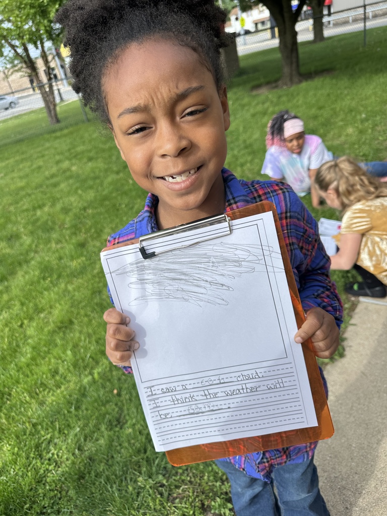 A proud meteorologist shows off their work! 
