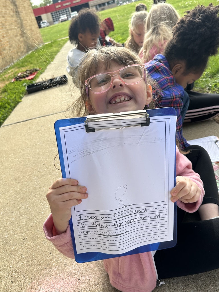 A proud meteorologist shows off their work! 
