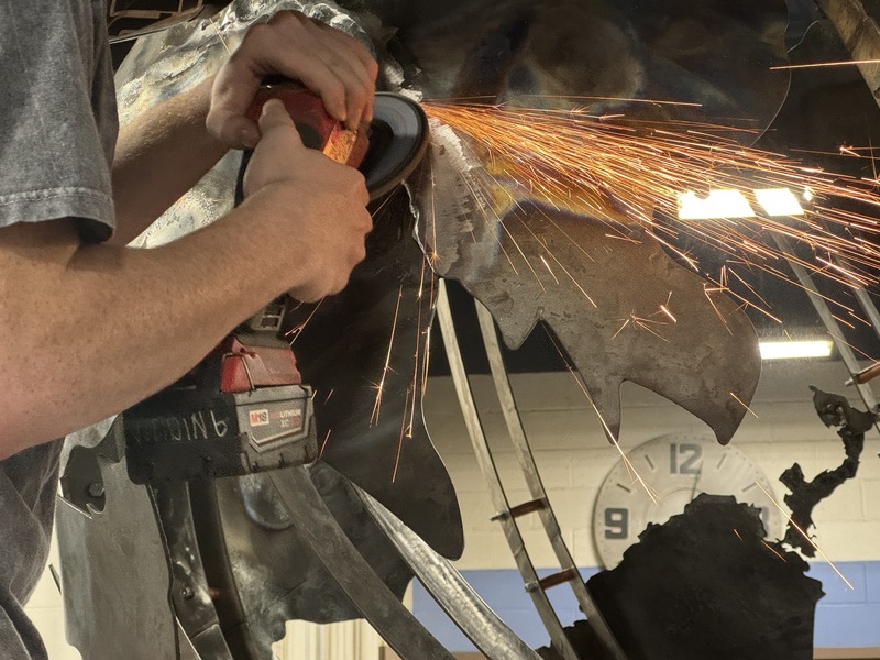 welding tool sparks