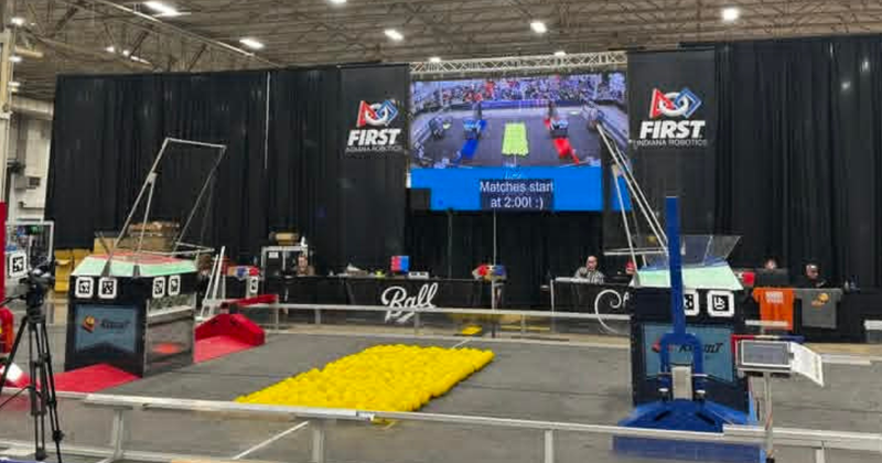 robot pit full of balls