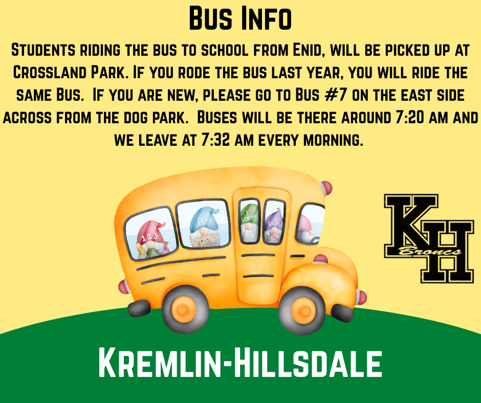 Bus Pickup Instructions for Enid Residents