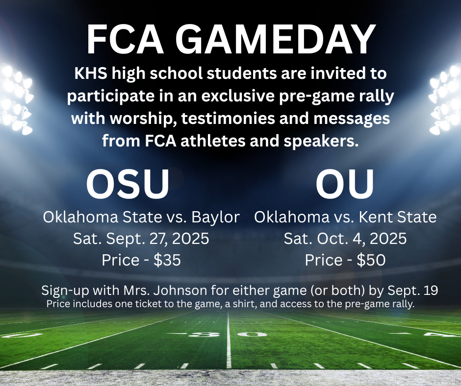 FCA Gameday - 9.27 OSU  10.4 OU
