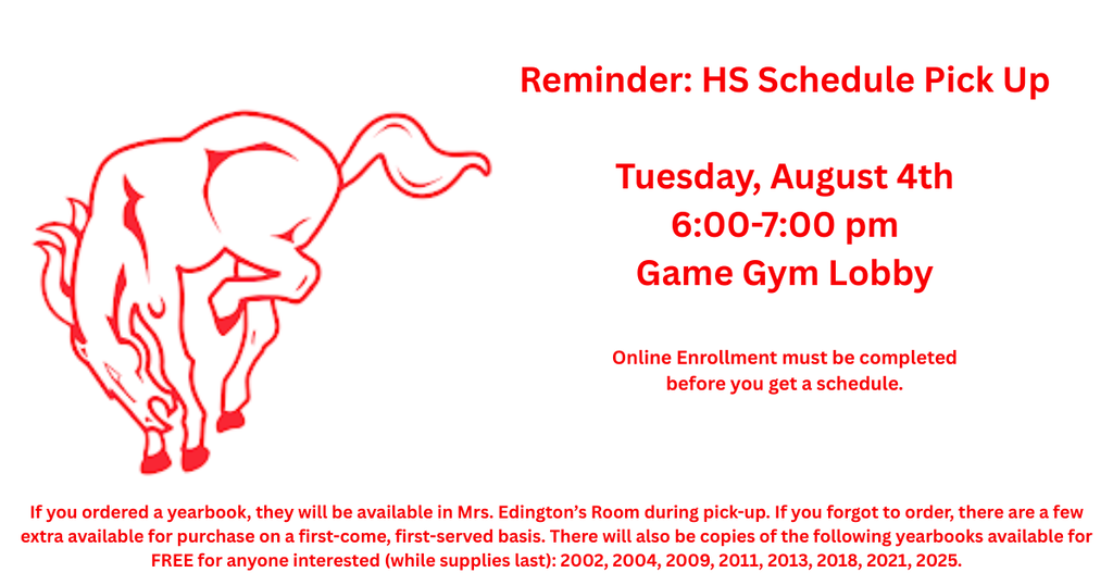 HS Schedule Pick UP