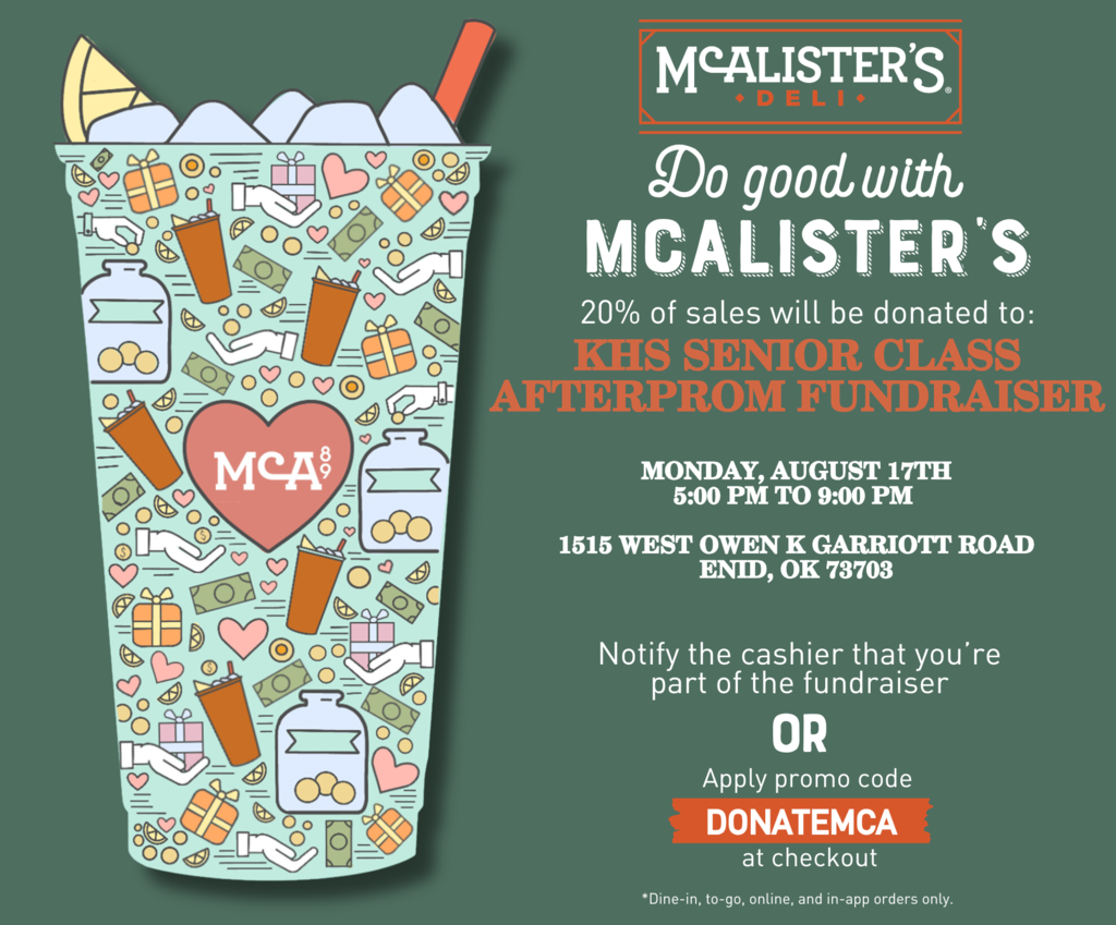 McAlisters Dine out for KHS Senior Class