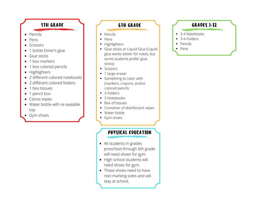 Supply List