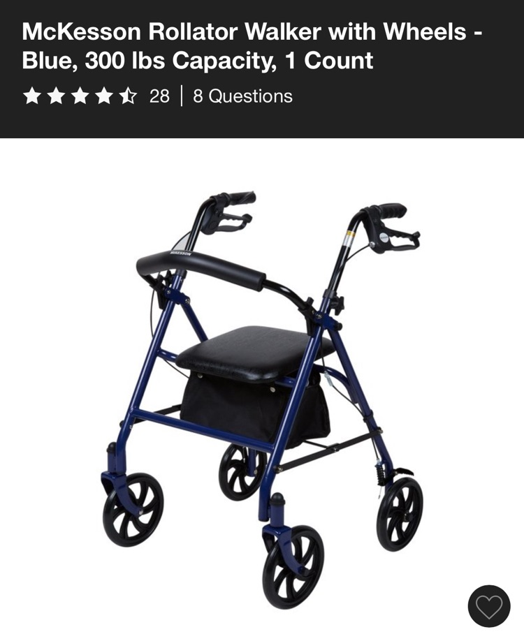 walker with seat