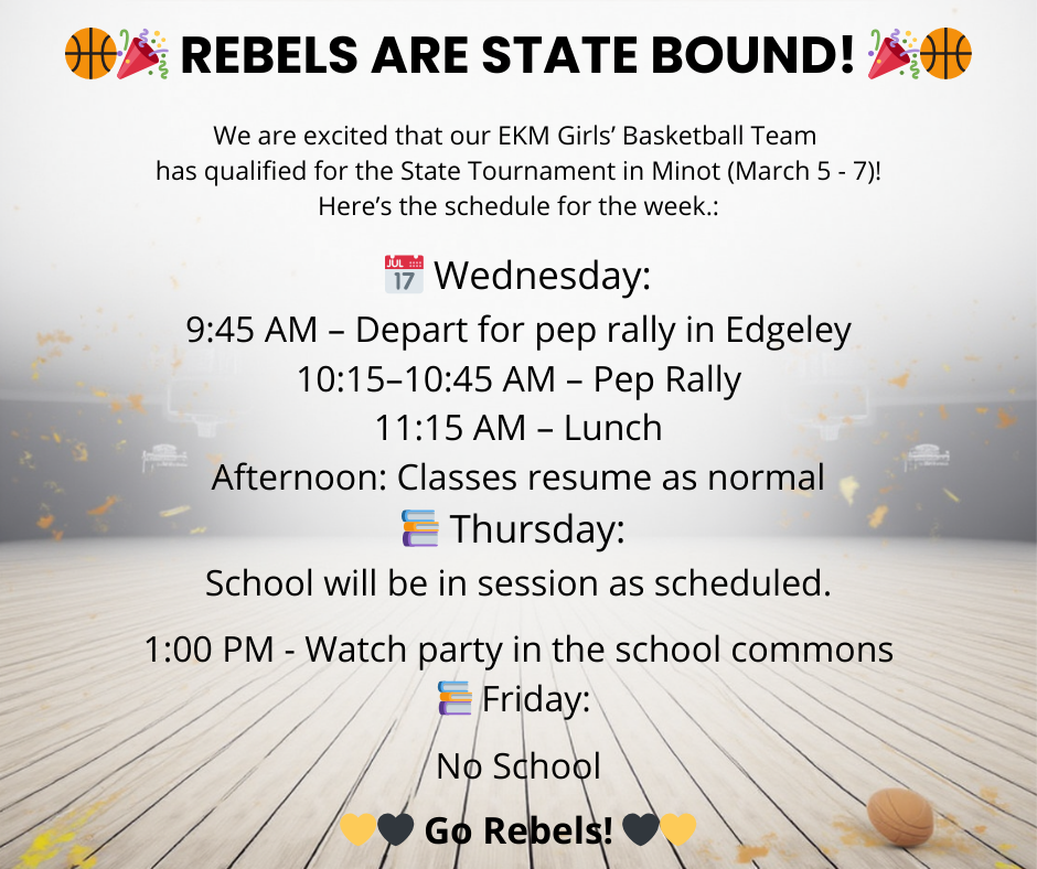 State BB Week schedule