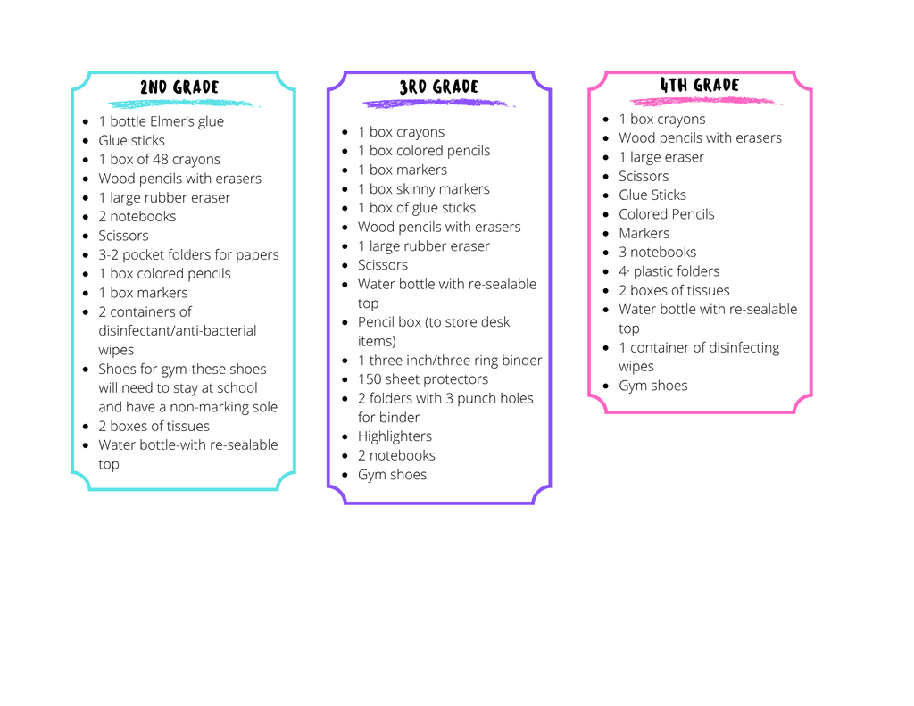 26-27 School Supply List