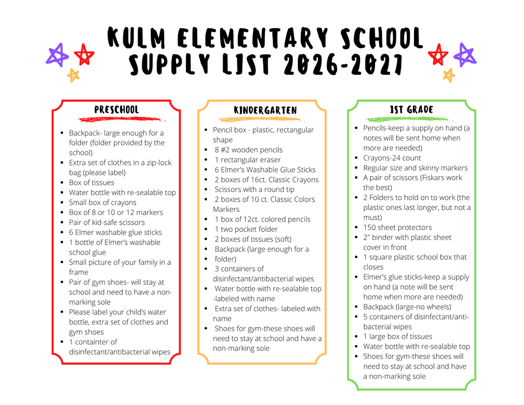 26-27 School Supply List