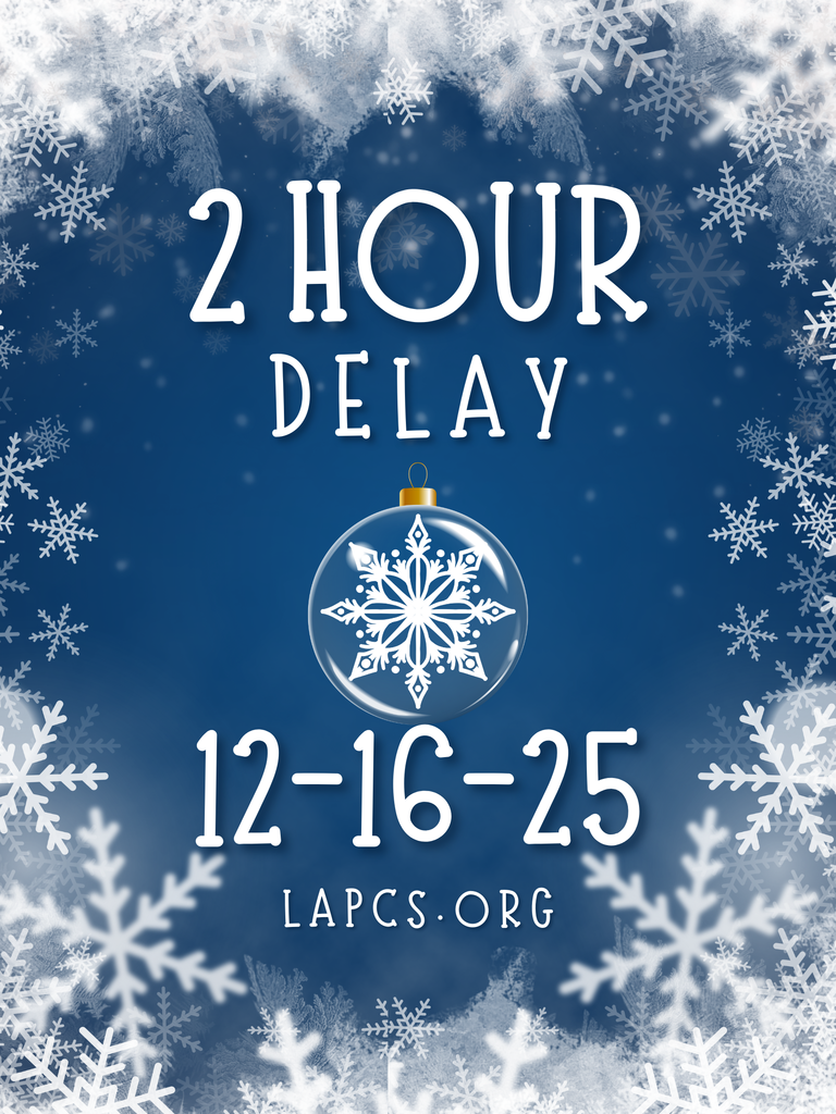 ❄️ Weather Update ❄️ La Academia Partnership Charter School will have a 2-hour delay tomorrow, 12/16/25. Please plan accordingly and stay safe and warm! #WeAreLAPCS #SchoolUpdate #WeatherDelay