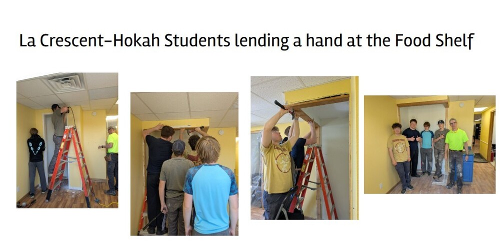 Students removing closet