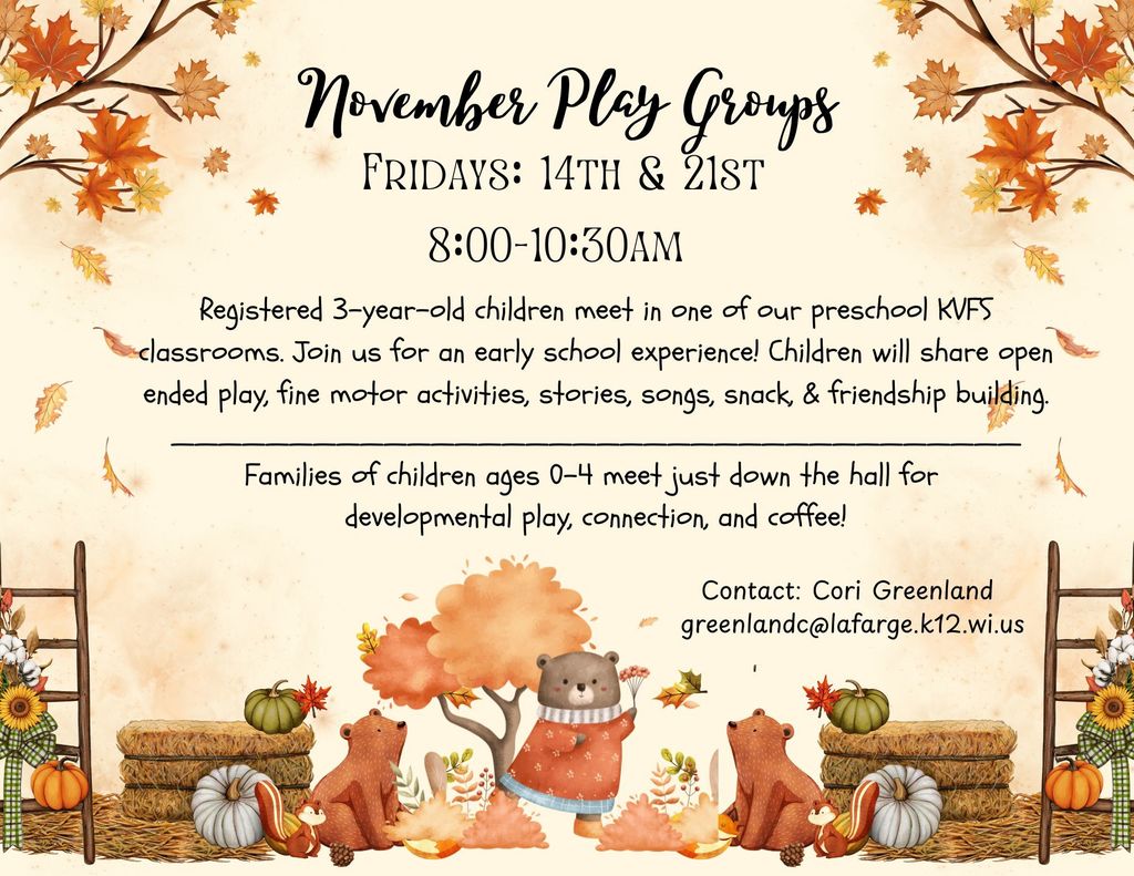 November early childhood playgroups