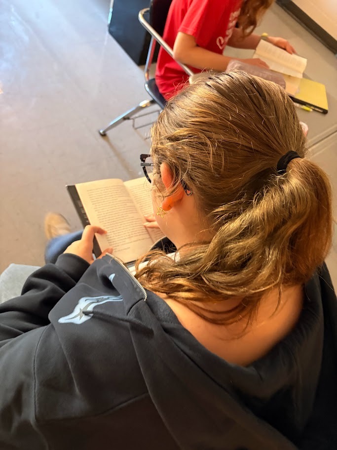 student reading novel
