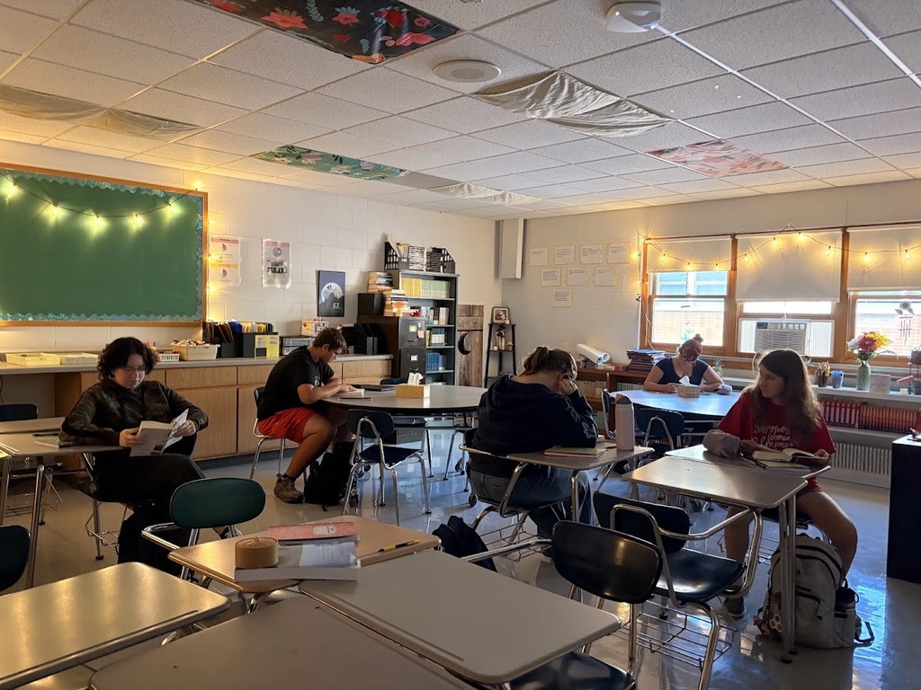 student reading novel