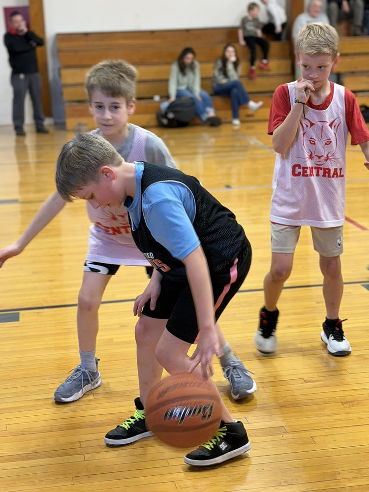 photo of elementary basketball