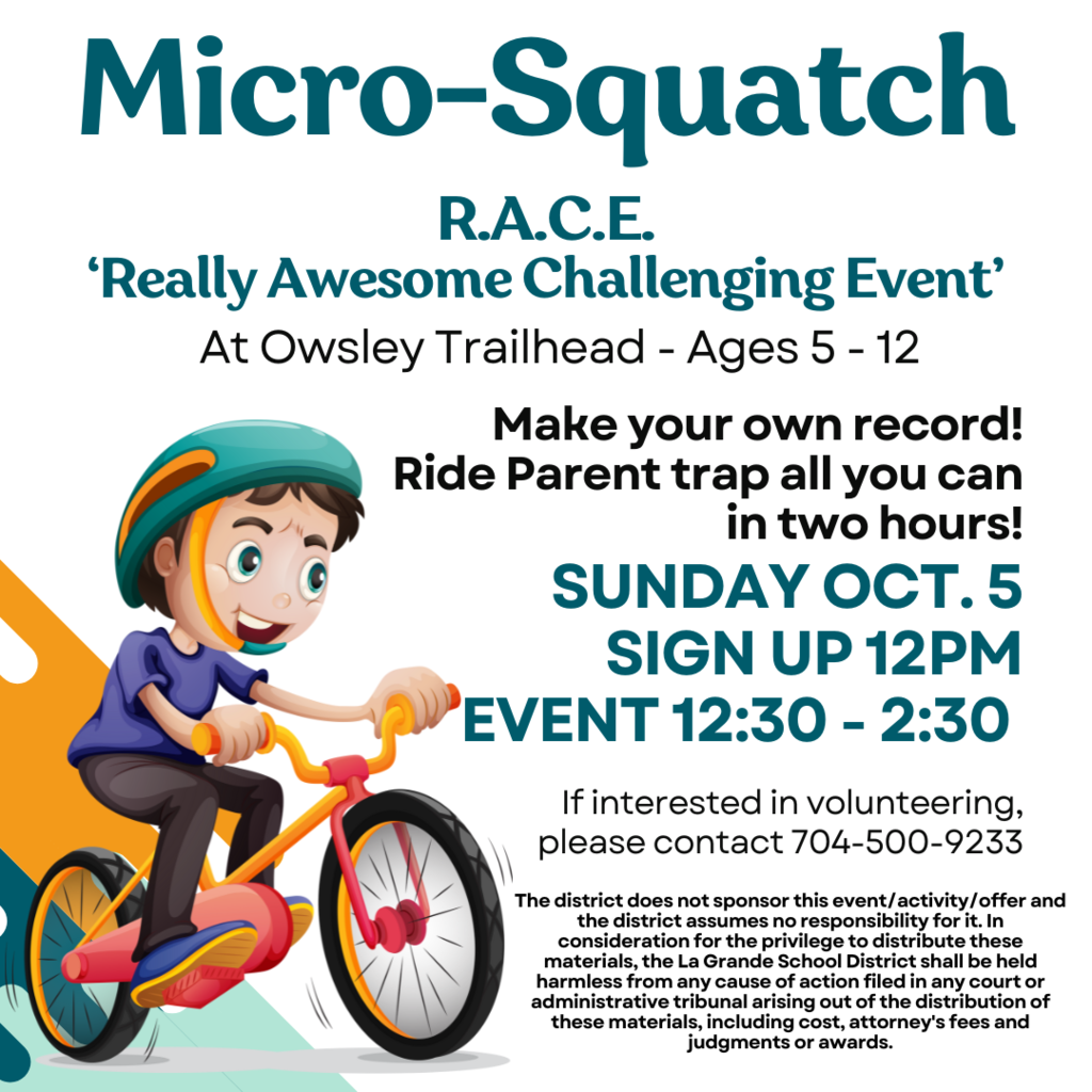 LGSD Micro-Squatch info with a cartoon image of a boy wearing a helmet and riding a bike