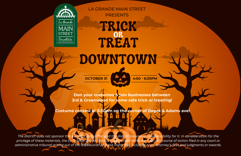 Halloween Elementary School Poster with halloween background and text about the event