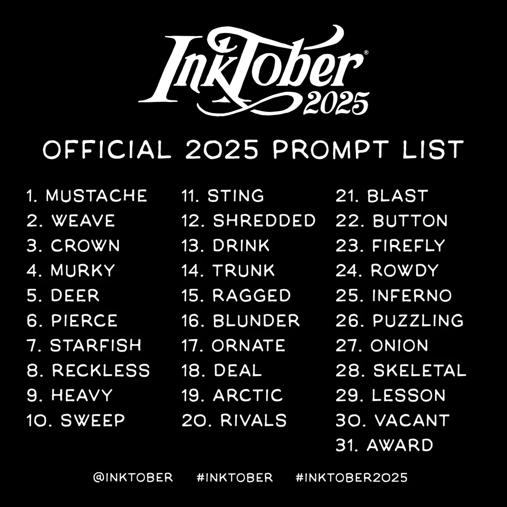 InkTober Prompt List