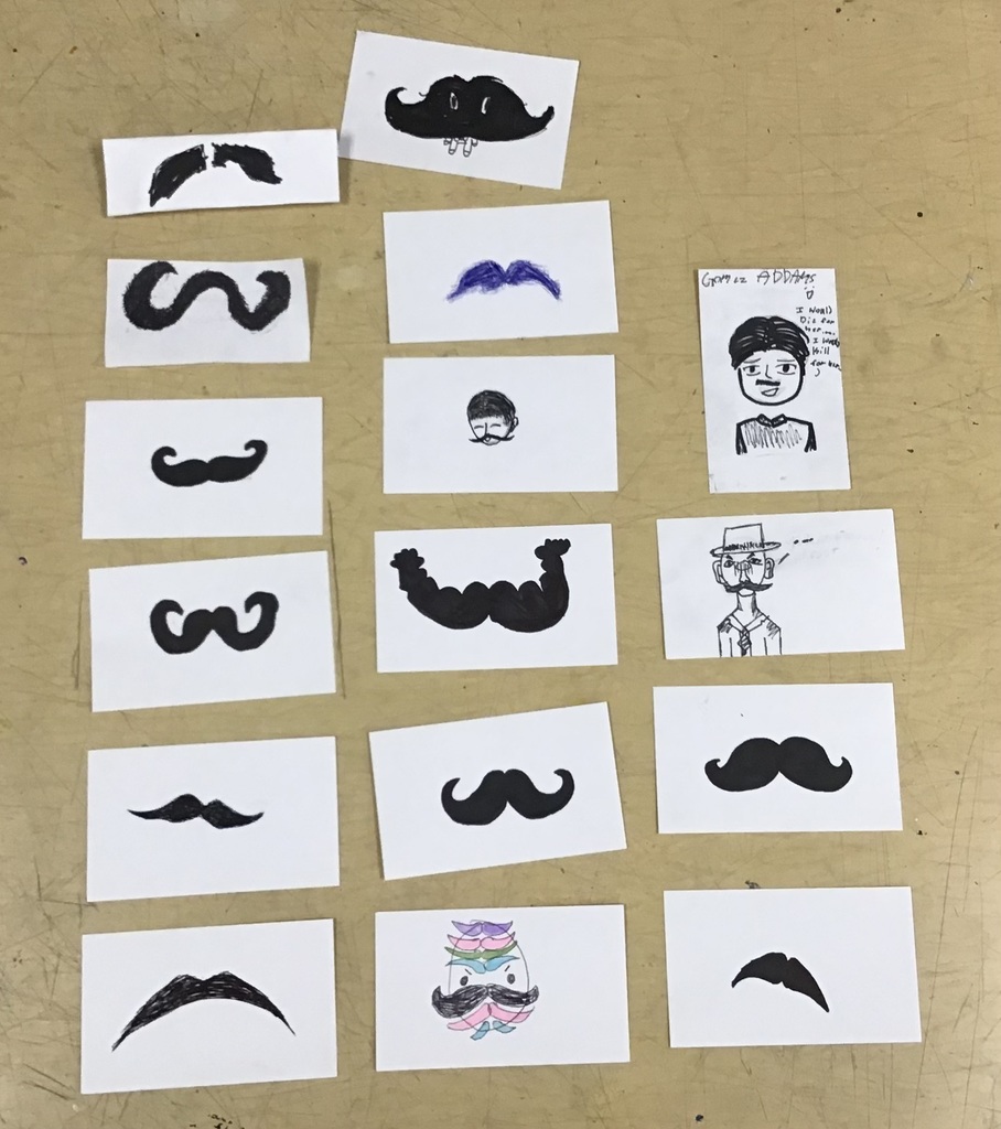 Mustache drawings