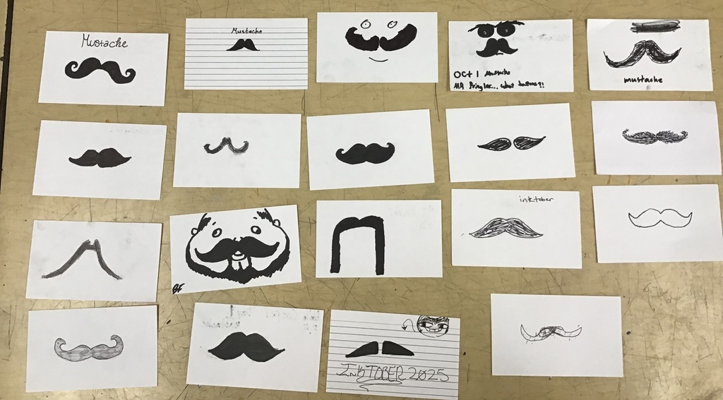 Mustache drawings