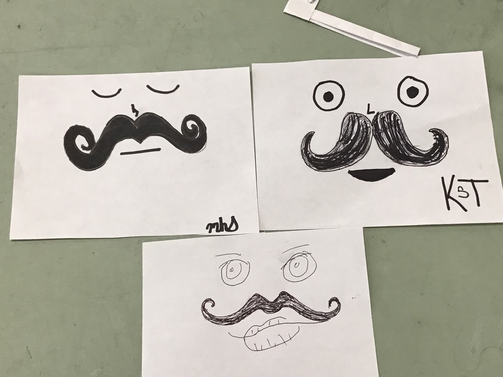Mustache drawings