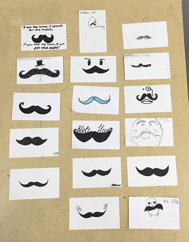 Mustache drawings