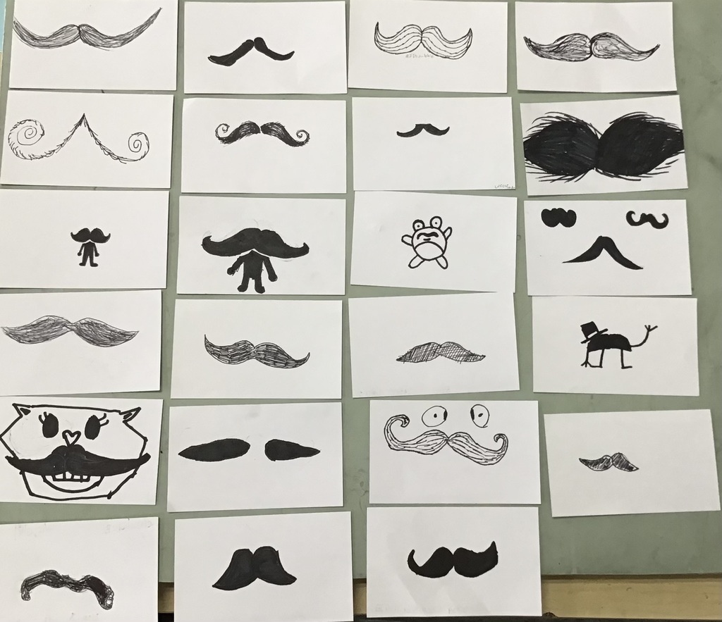 Mustache drawings