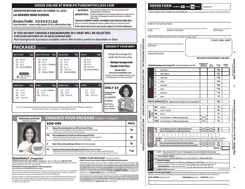 retake form