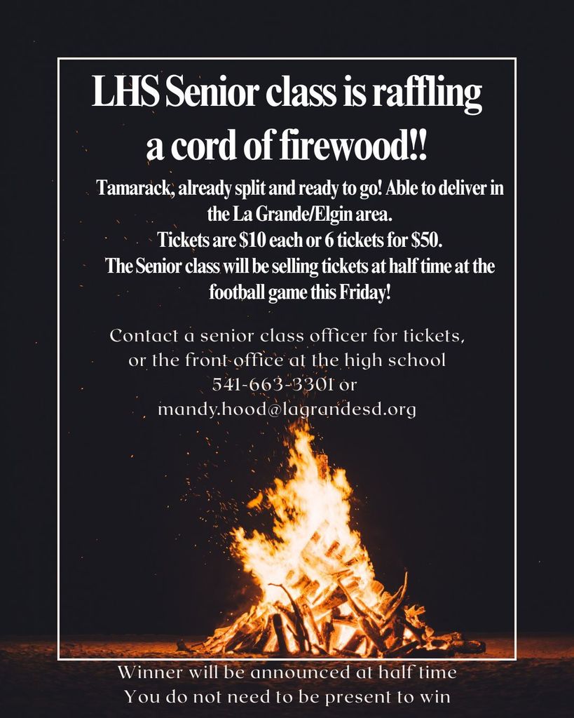 LHS Senior Class Firewood Raffle