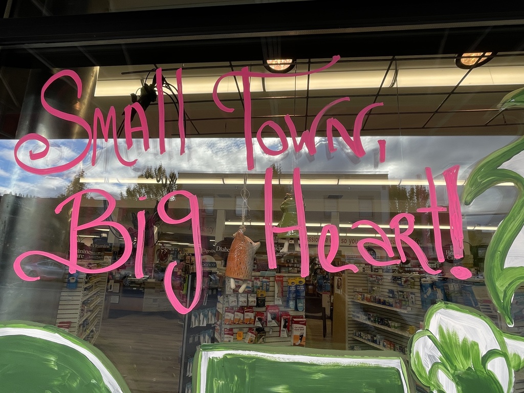 small town big  heart sign