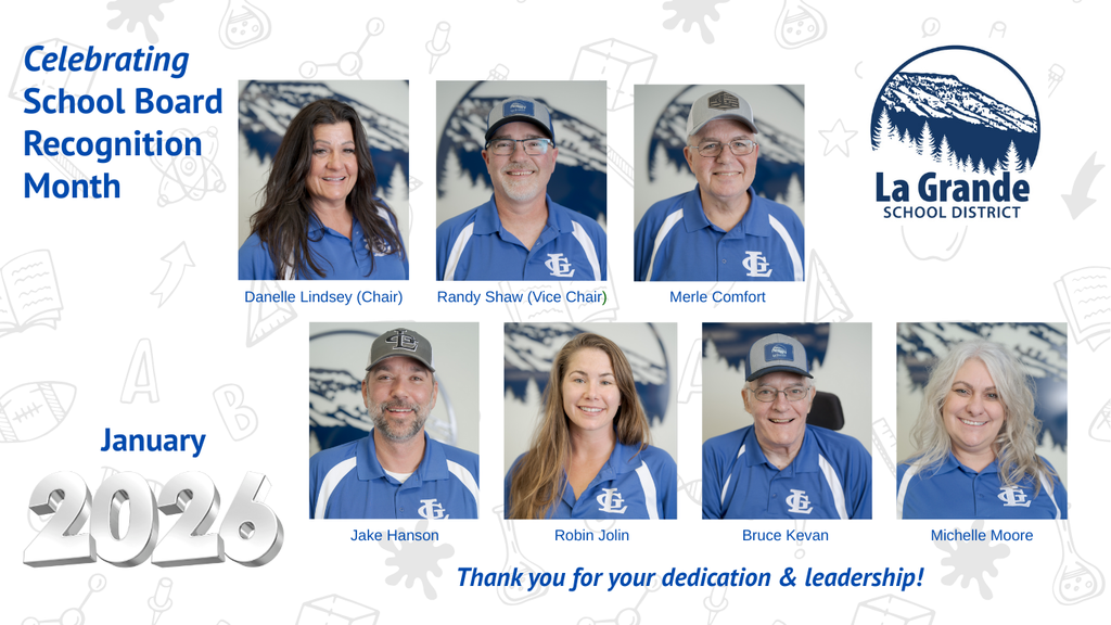 image of all of the LGSD school board directors with text