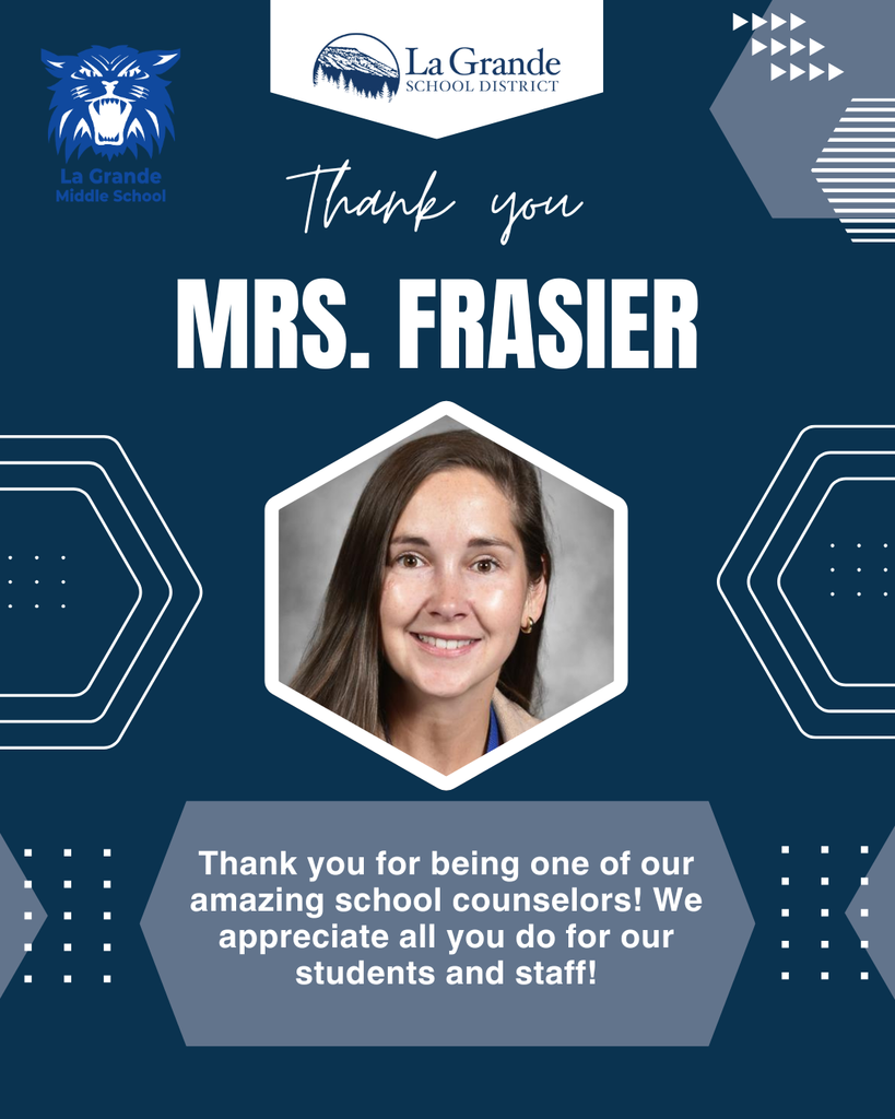 School counselors  photo of mrs frasier and words thanking her