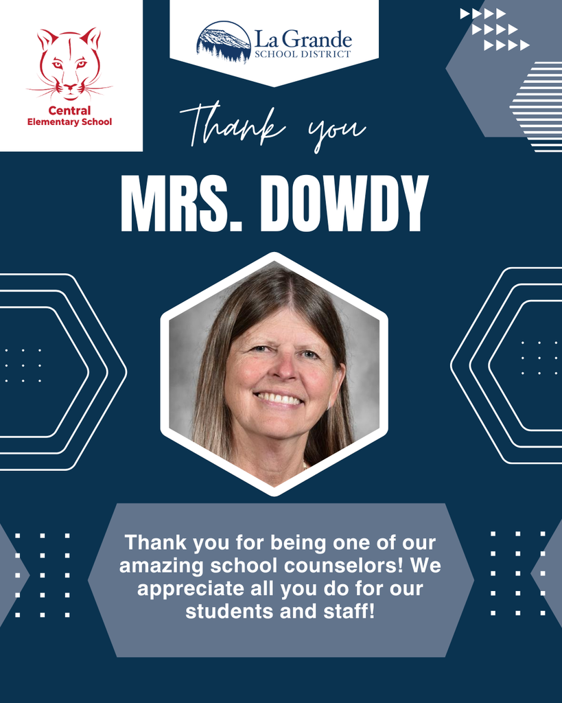 School counselors photo of Mrs Dowdy and text thanking her for all she does