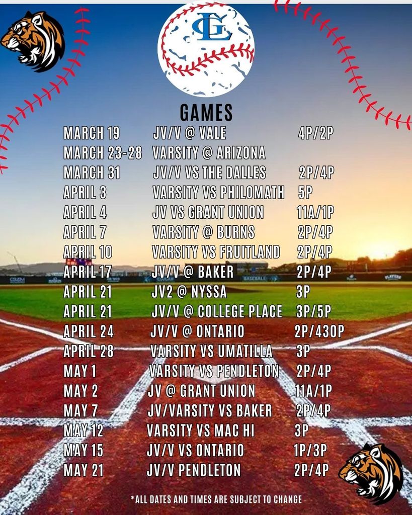 baseball schedule