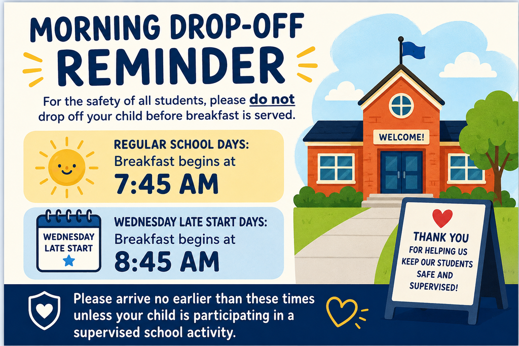 Morning drop off reminder